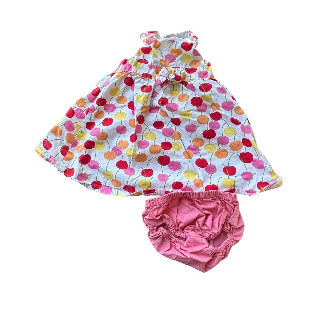 Gymboree Baby Girls Cherry Print Sun Dress and Bloomers Set 6-12 Months 2007